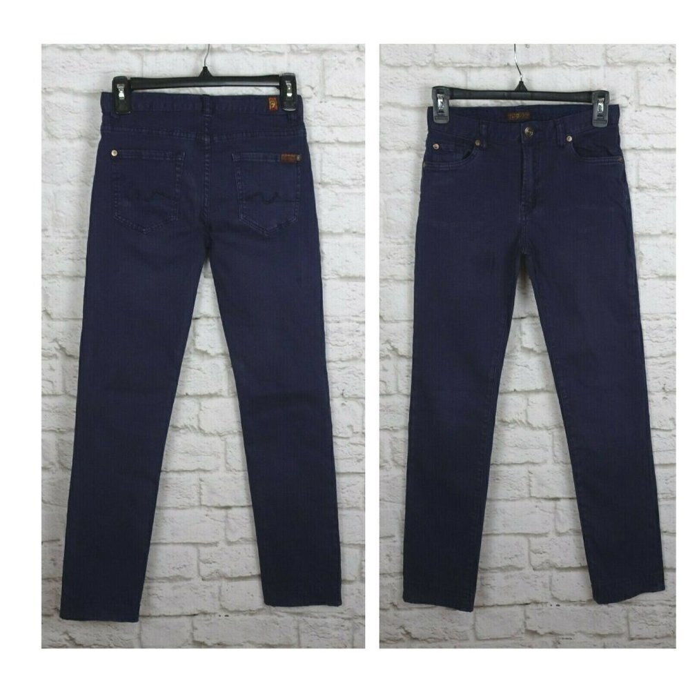 💰3/$25 7 For All Mankind Jeans Navy Colored Pants 14